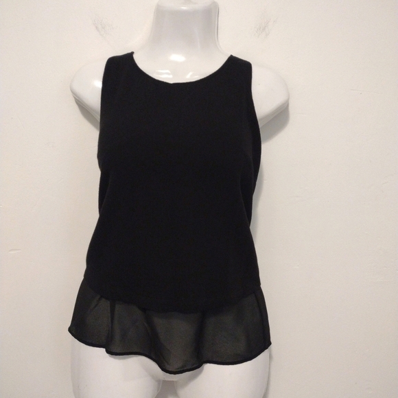 Banana Republic Factory - Sleeveless Texture Over Sheer Zipped Top - Picture 2 of 16